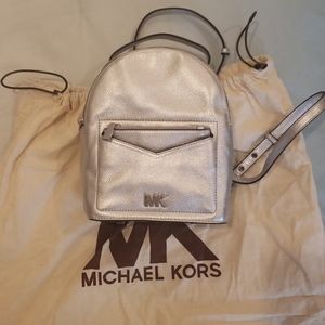 NWT Michael Kors Silver Jessa Convertible backpack